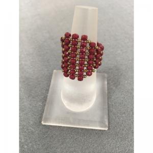 Facetted beads and rocailles ring